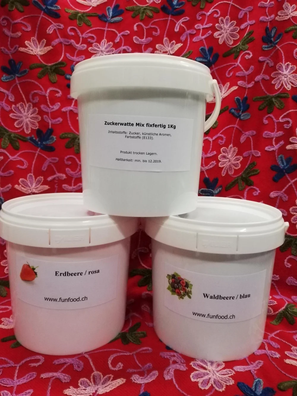 Zucker für Zuckerwatte, Zuckerwattemix fix fertig Waldbeere / blau 1 kg