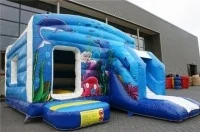 Hüpfburg Unterwasser mit Rutschbahn