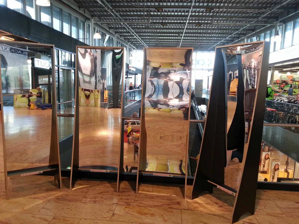 Zerrspiegel / Lachspiegel 4er Set